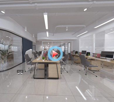 杭州明電電子有限公司辦公室設(shè)計全景案例