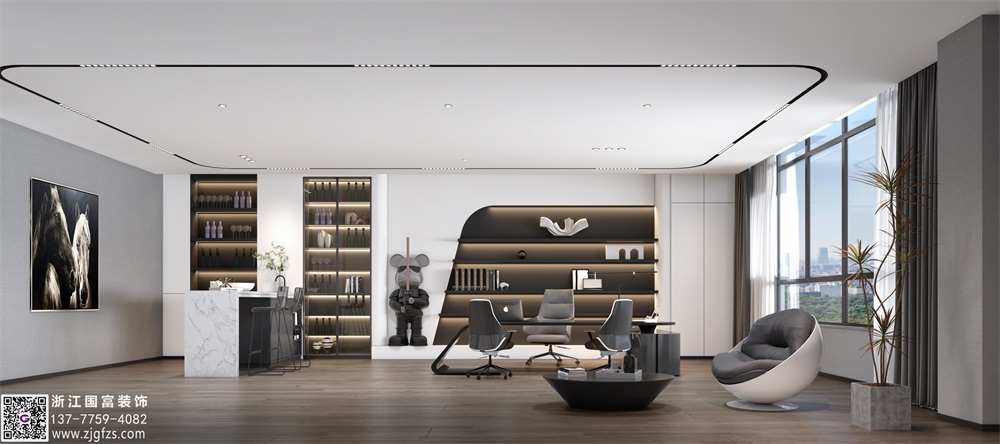 企業(yè)辦公室設計，高檔形象無需過多的裝飾