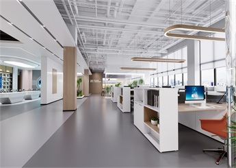 杭州桐廬廠房辦公室設(shè)計(jì)裝修案例效果圖